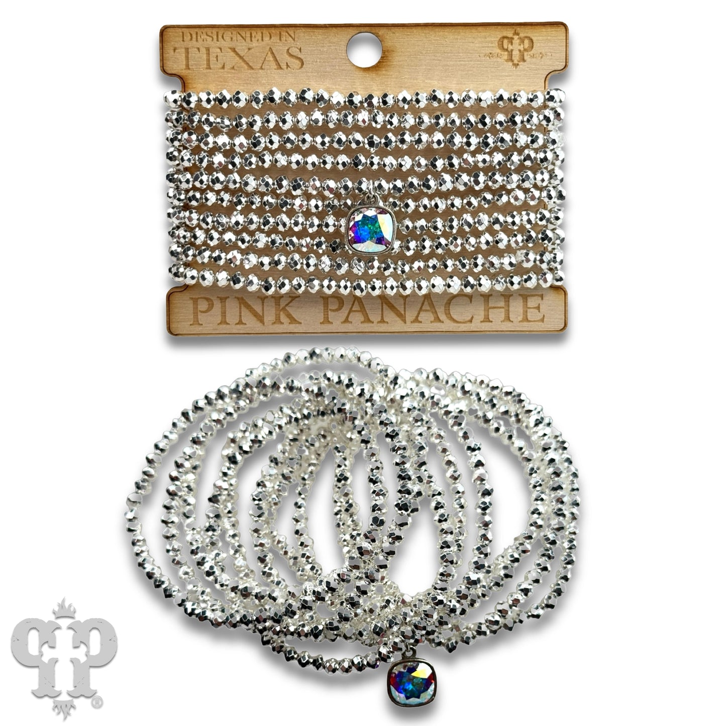 Faceted Metallic Bead Bracelet Set