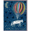 White Horse Balloon Greeting Card