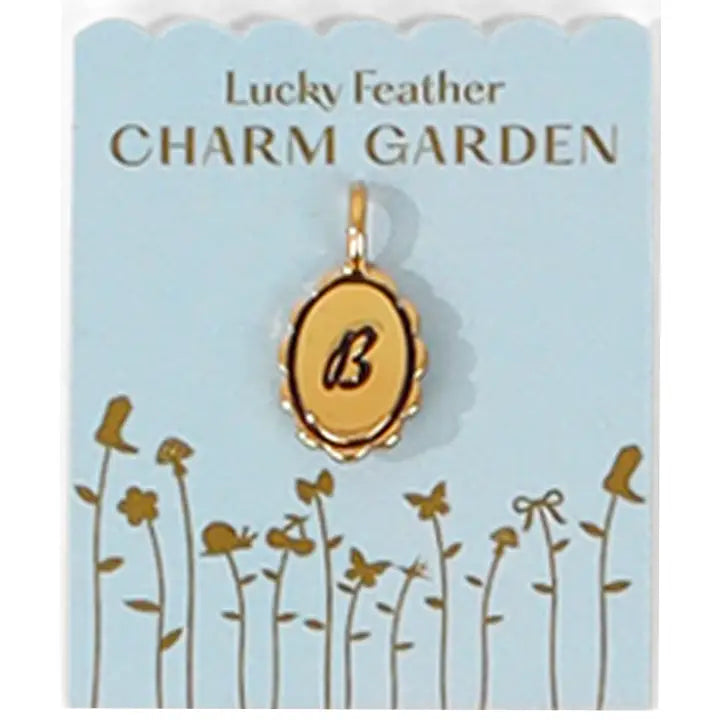 Charm Garden -  Gold Scalloped Initial Charm