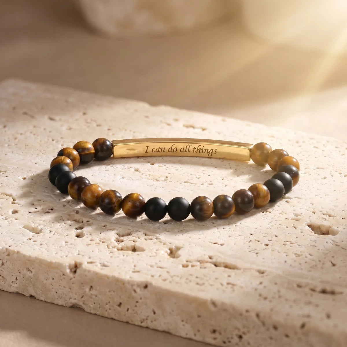 Secret Message "Things" Stone Bracelet