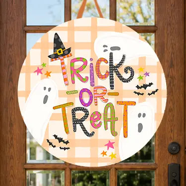 Trick or Treat Ghosts Door Hanger