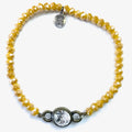 Faceted Glass Stretch & Crystal Beaded Bracelet