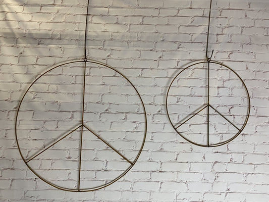 Wrought Iron Peace Sign Wall Decor