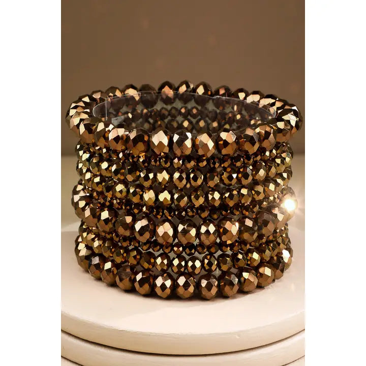 Glass Bead 9 Set Bracelet