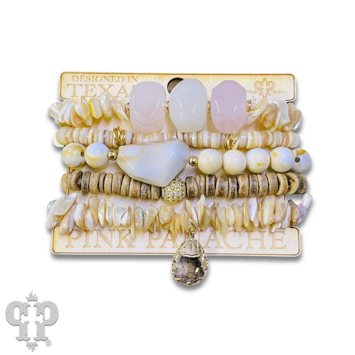 Mixed Stone & Bead Five Strand Bracelet Set