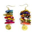 Aasha Stacked Triangle Swirls Earrings