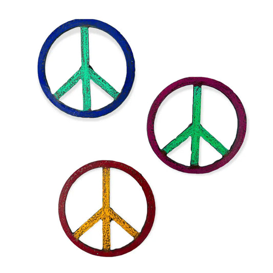Peace Sign Metal Magnet