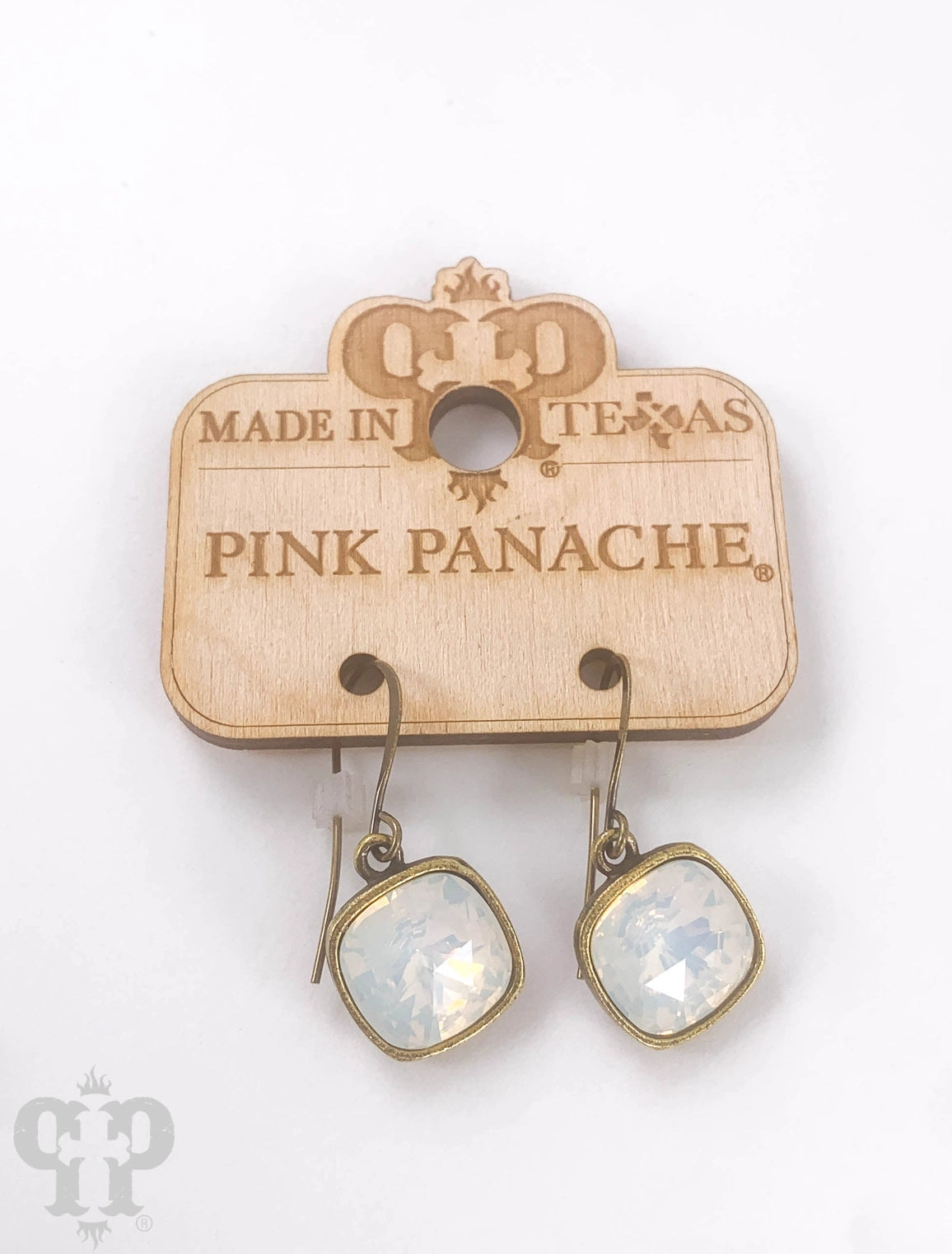 Austrian Square Crystal Hook Earrings