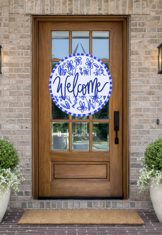 Chinoiserie Welcome Door Hanger