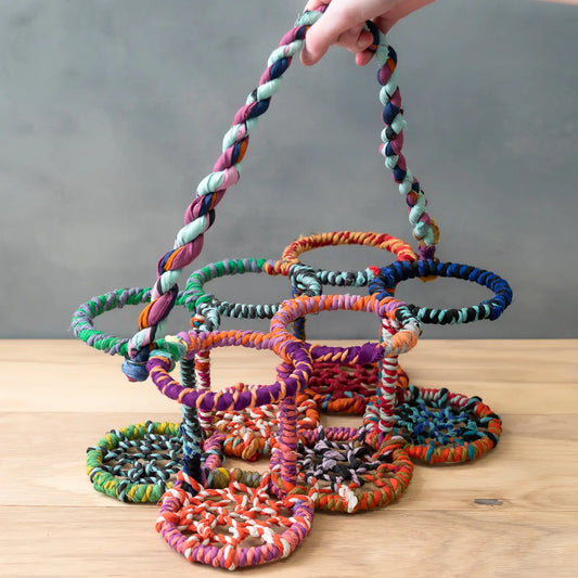 Jute 6-Bottle Holder with Twisted Handle