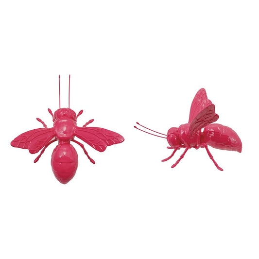 Pink Resin & Wire Bee