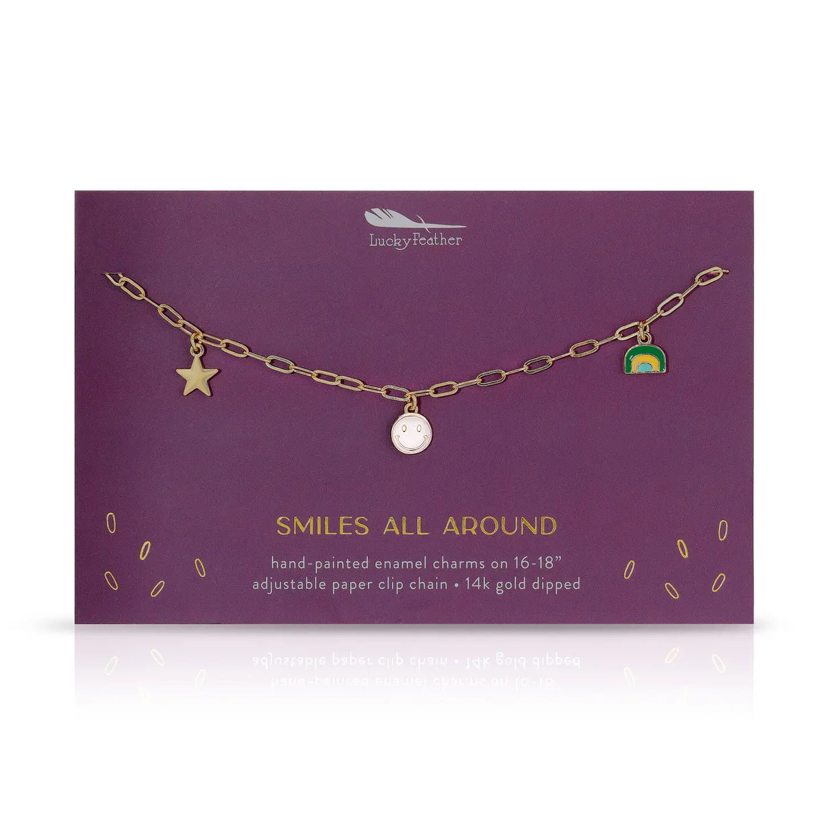 Enamel Treasure Necklace - Smile