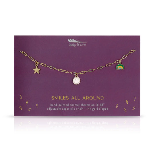 Enamel Treasure Necklace - Smile