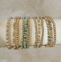 Multi 3 Strand Gold Bead Bracelet Set