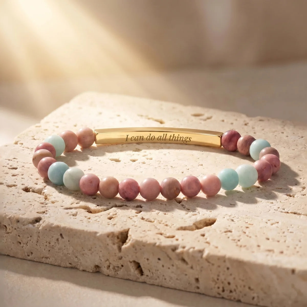 Secret Message "Things" Stone Bracelet