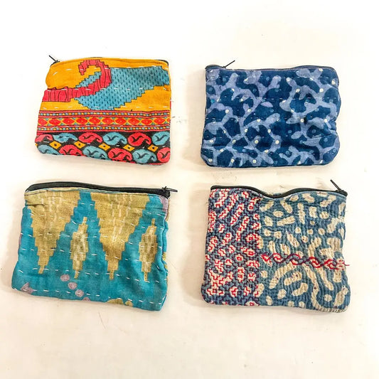 Kantha Cotton Coin Purses