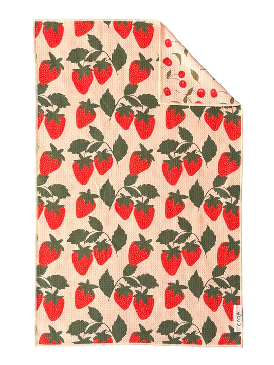 Reversible Hand Towel-Berries & Cherries