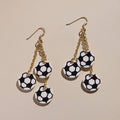 Striker Soccer Dangle Earrings