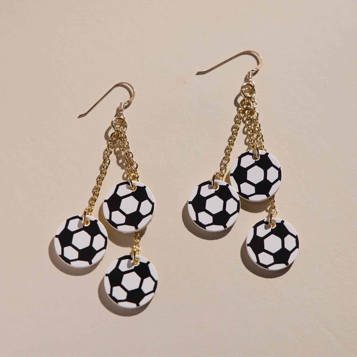 Striker Soccer Dangle Earrings