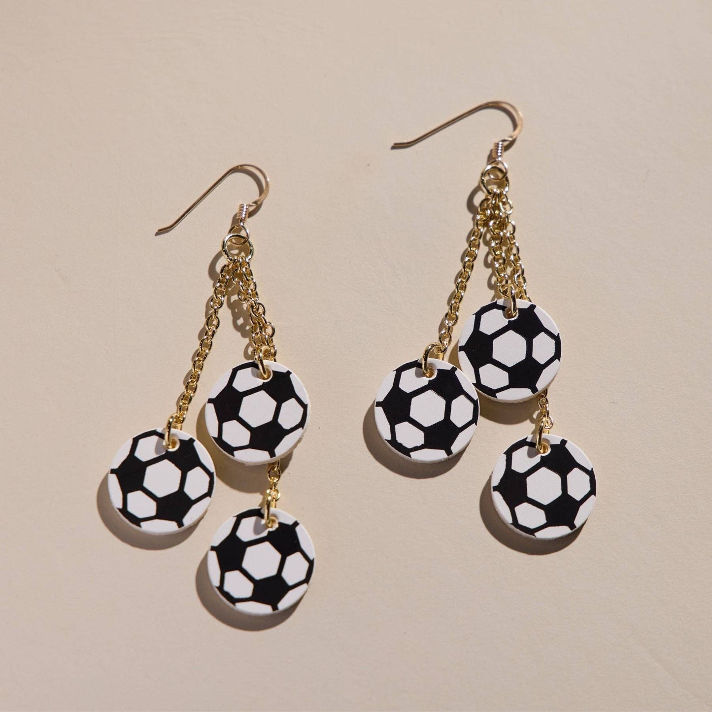 Striker Soccer Dangle Earrings