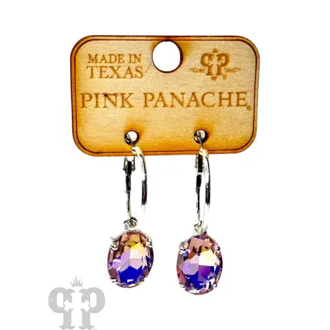 Oval Rhinestone Earrings