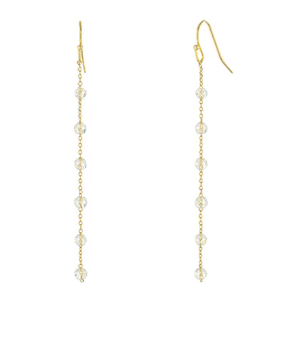 Gold Plated & Glass Station Earring