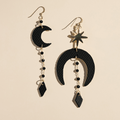 Raven Astra Asymmetrical Boho Dangle Earrings