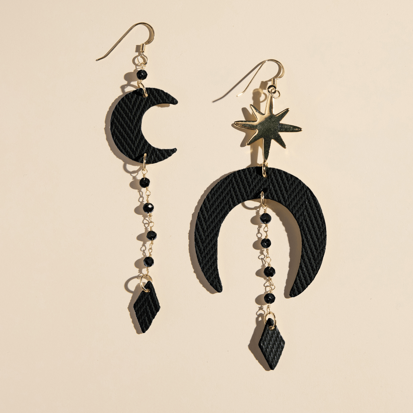 Raven Astra Asymmetrical Boho Dangle Earrings