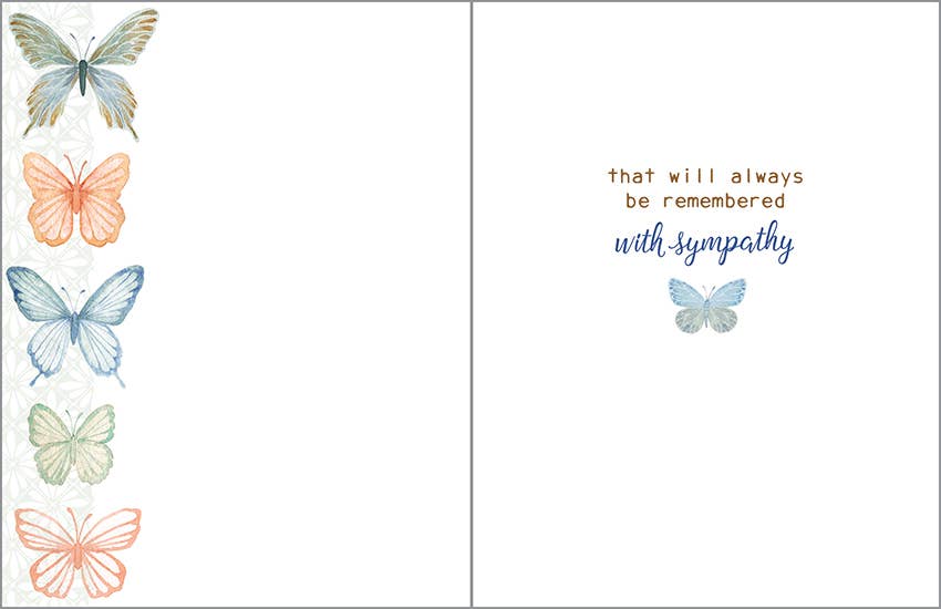 Soft Butterflies Sympathy Card