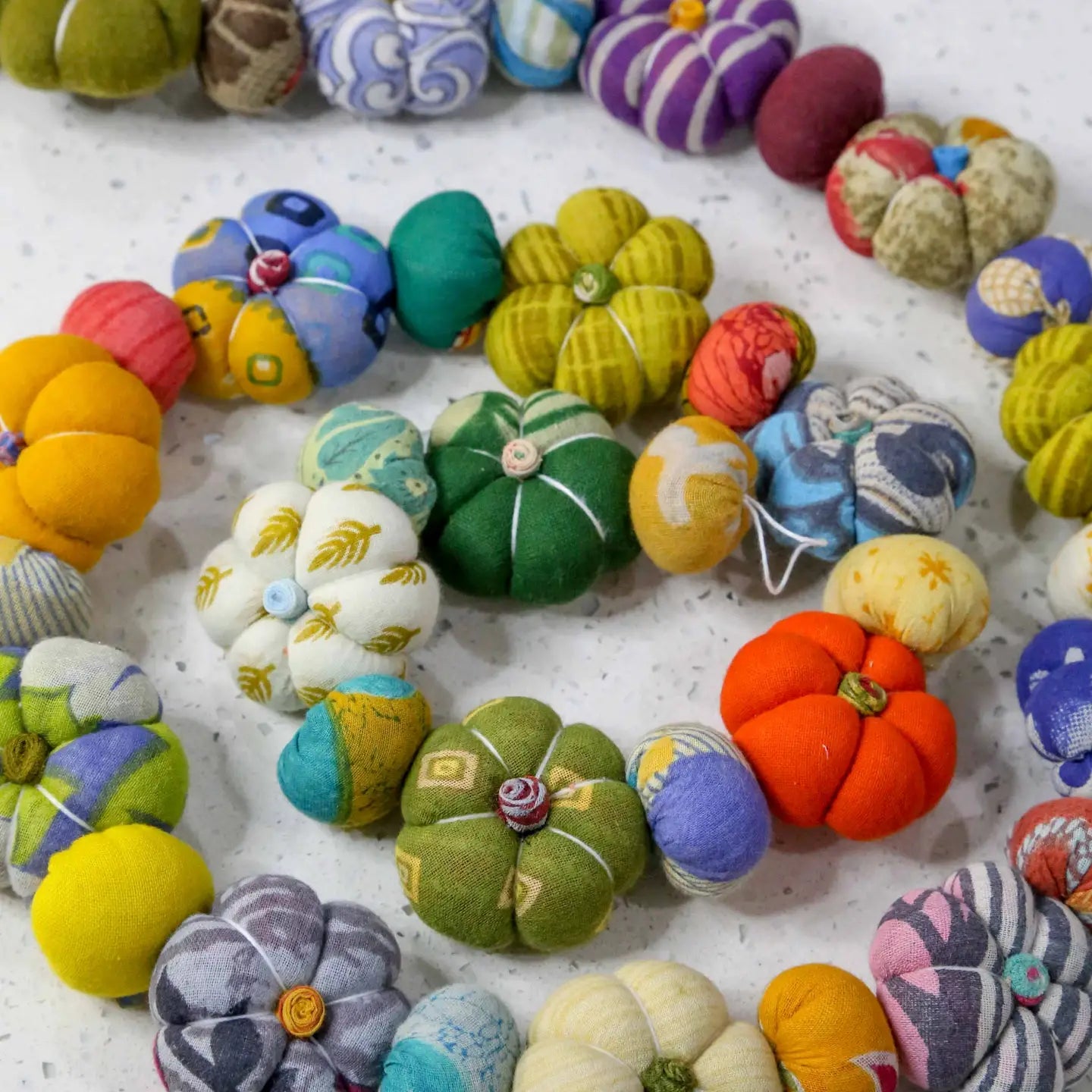 Mini Saree Pumpkin Bead Garland