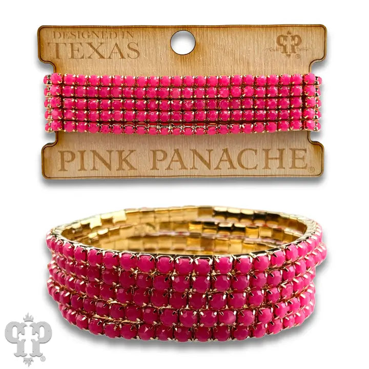 Prong Set Rhinestone Bead Bracelet