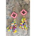 Dekoor Beaded Tassel Earrings