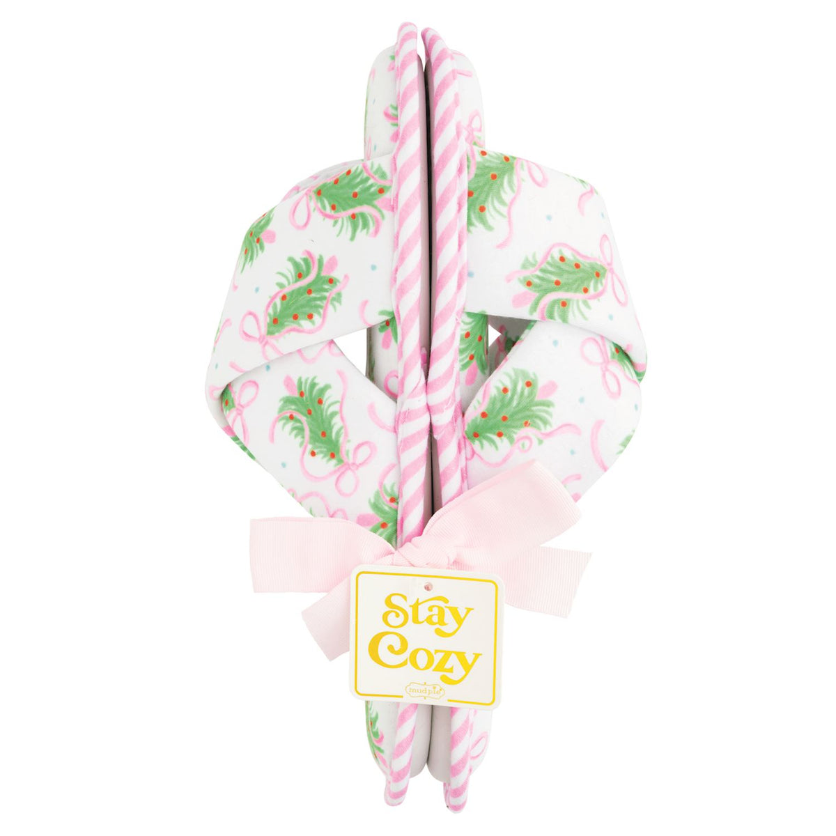 Pink Bow Tree Slippers