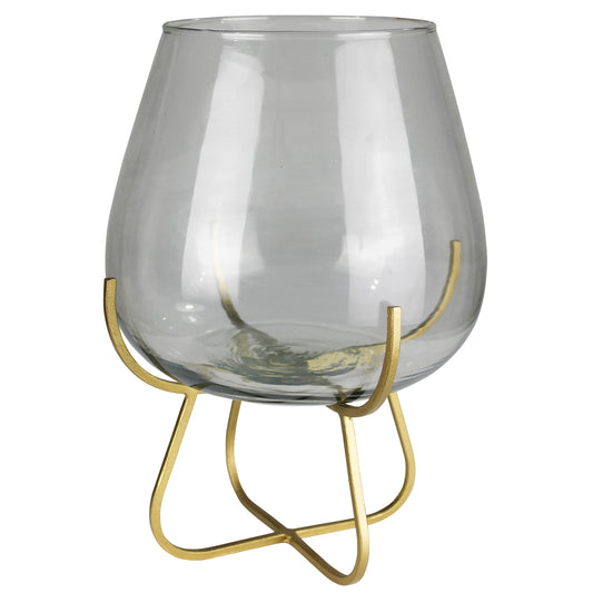 Vella Vase on Gold Stand