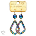 Tinsel Wrapped Diamond Teardrop Earrings