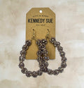 Beaded Flower Teardrop Earrings