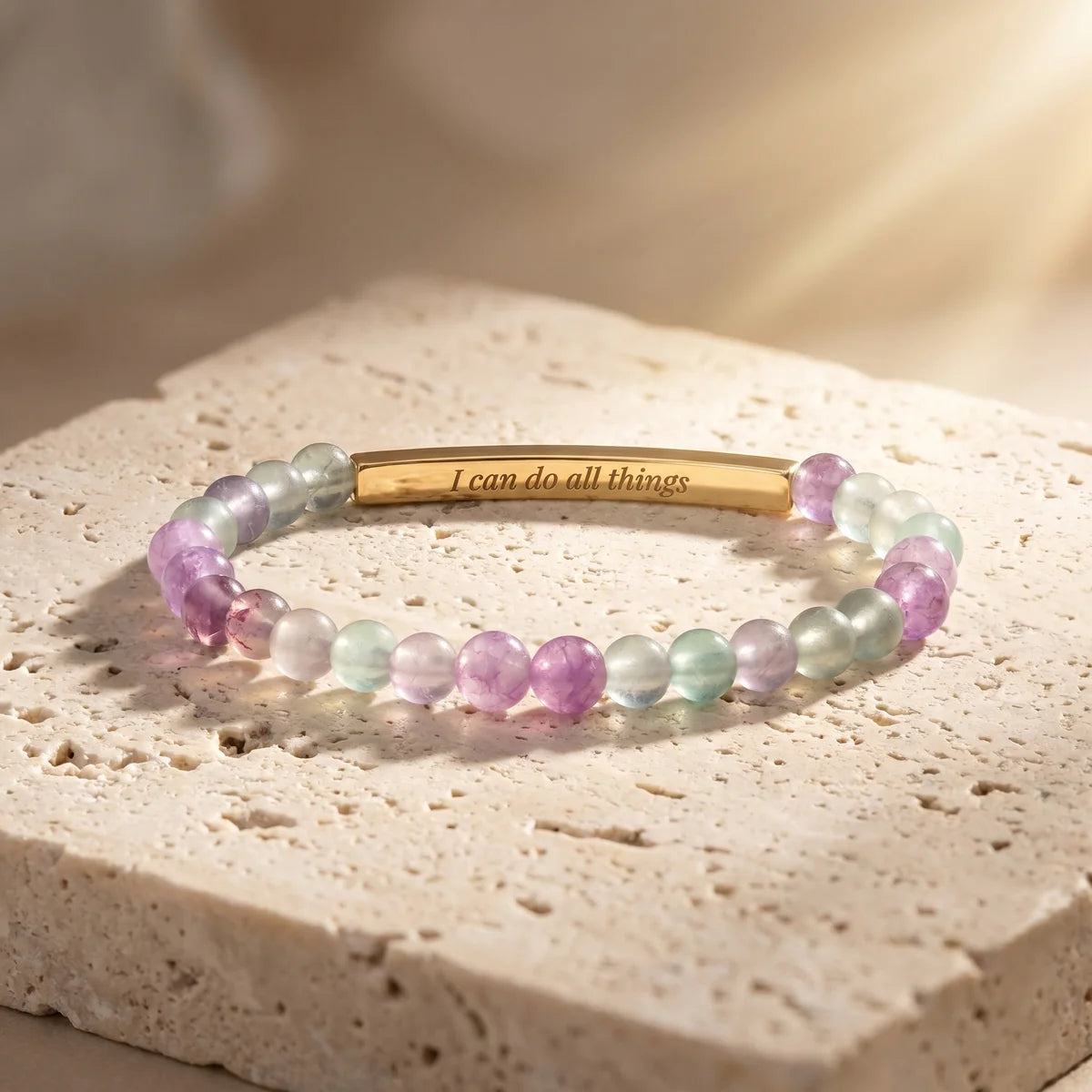 Secret Message "Things" Stone Bracelet