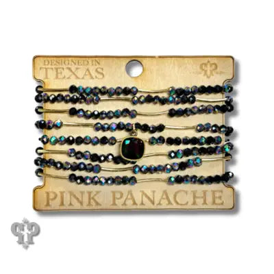 Black Beaded Bracelet Set