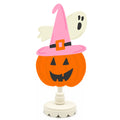 Witchy Pumpkin Sign on Scalloped Base