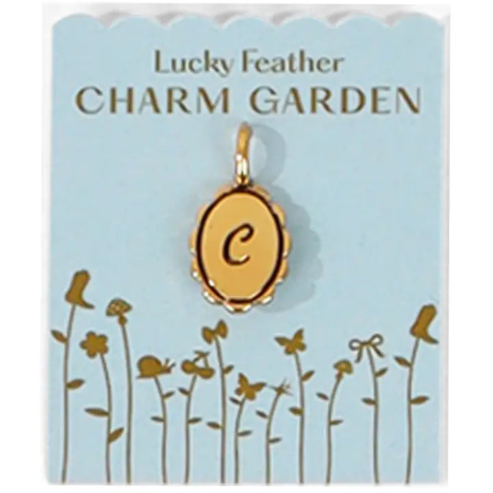 Charm Garden -  Gold Scalloped Initial Charm
