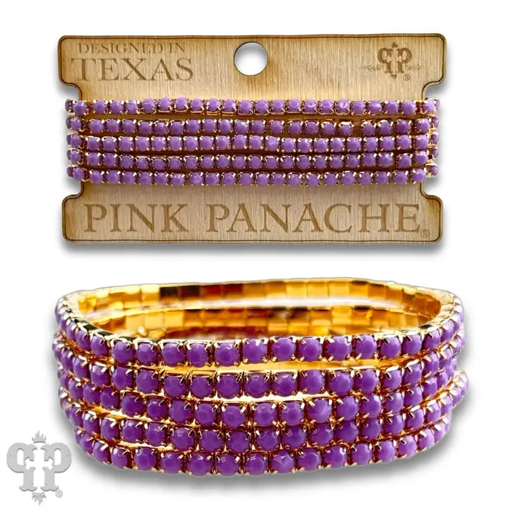 Prong Set Rhinestone Bead Bracelet