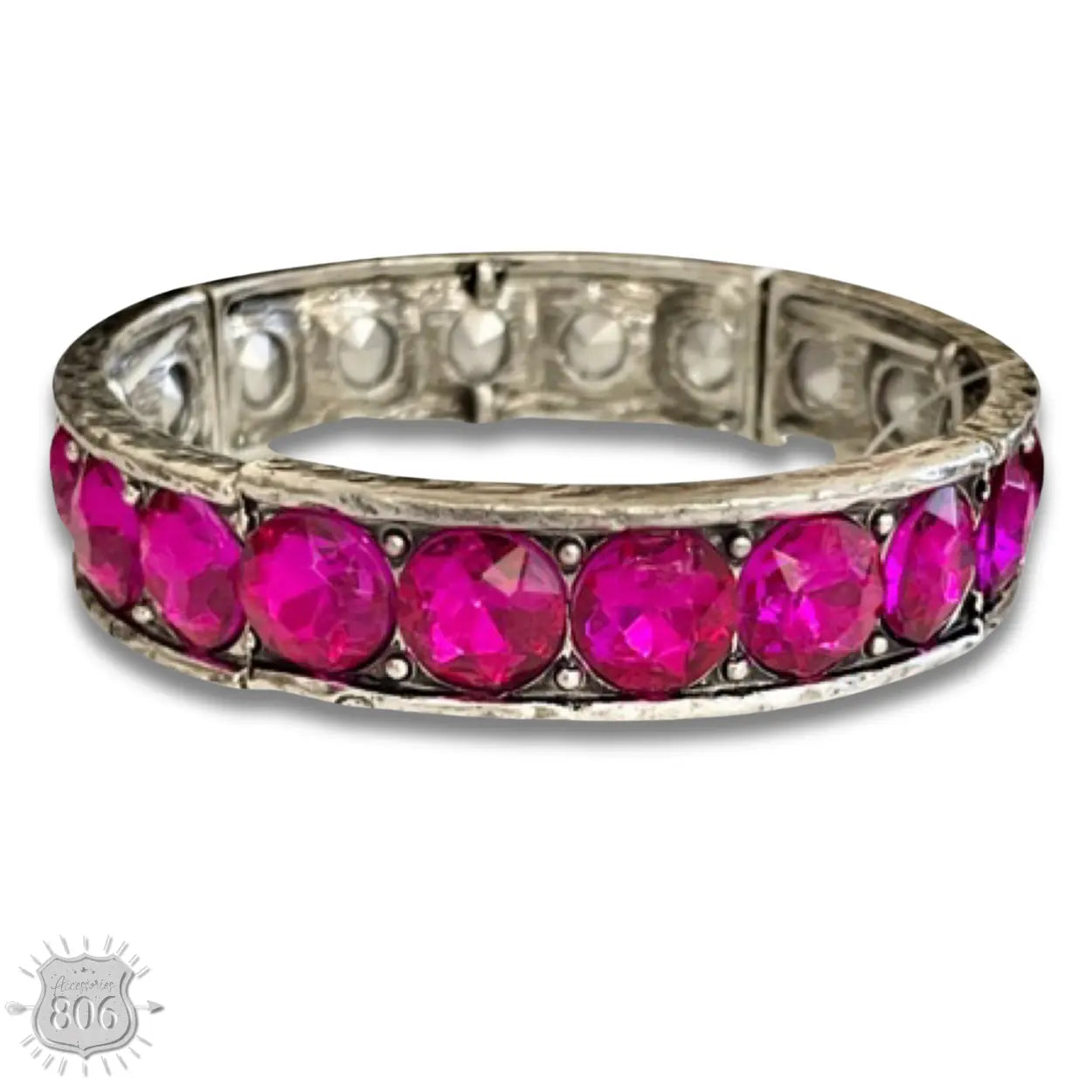 Rhinestone Studded Stretch Bracelet