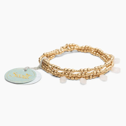 Metal Wrap -Timeless/Rose Quartz/Gold