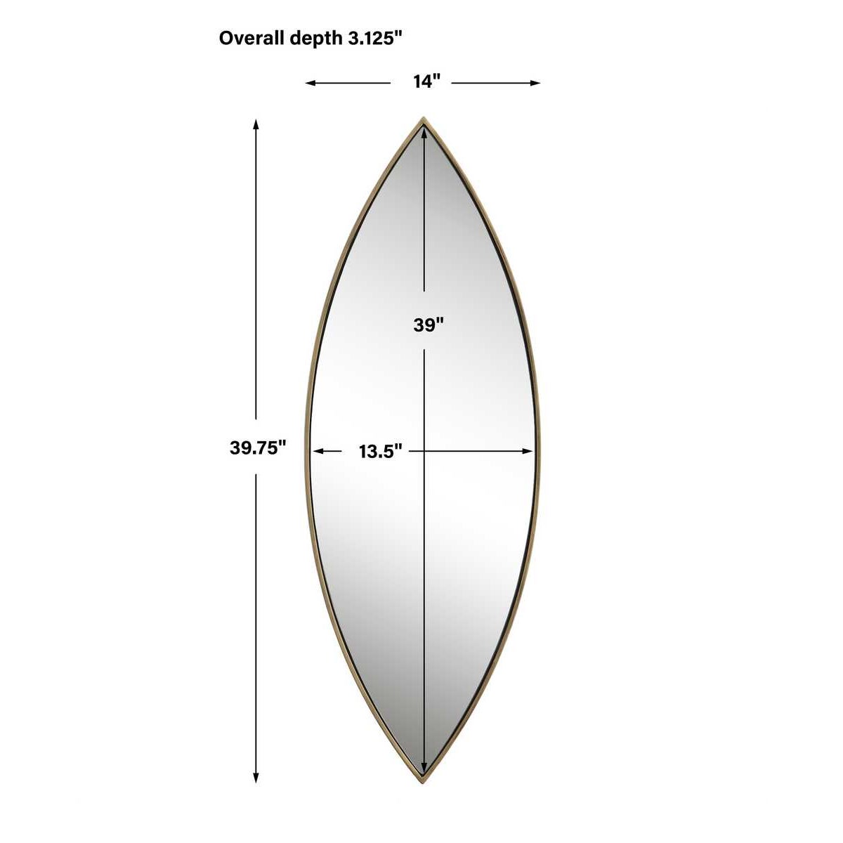 Ellipse Mirror, Gold