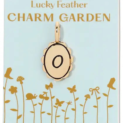 Charm Garden -  Gold Scalloped Initial Charm