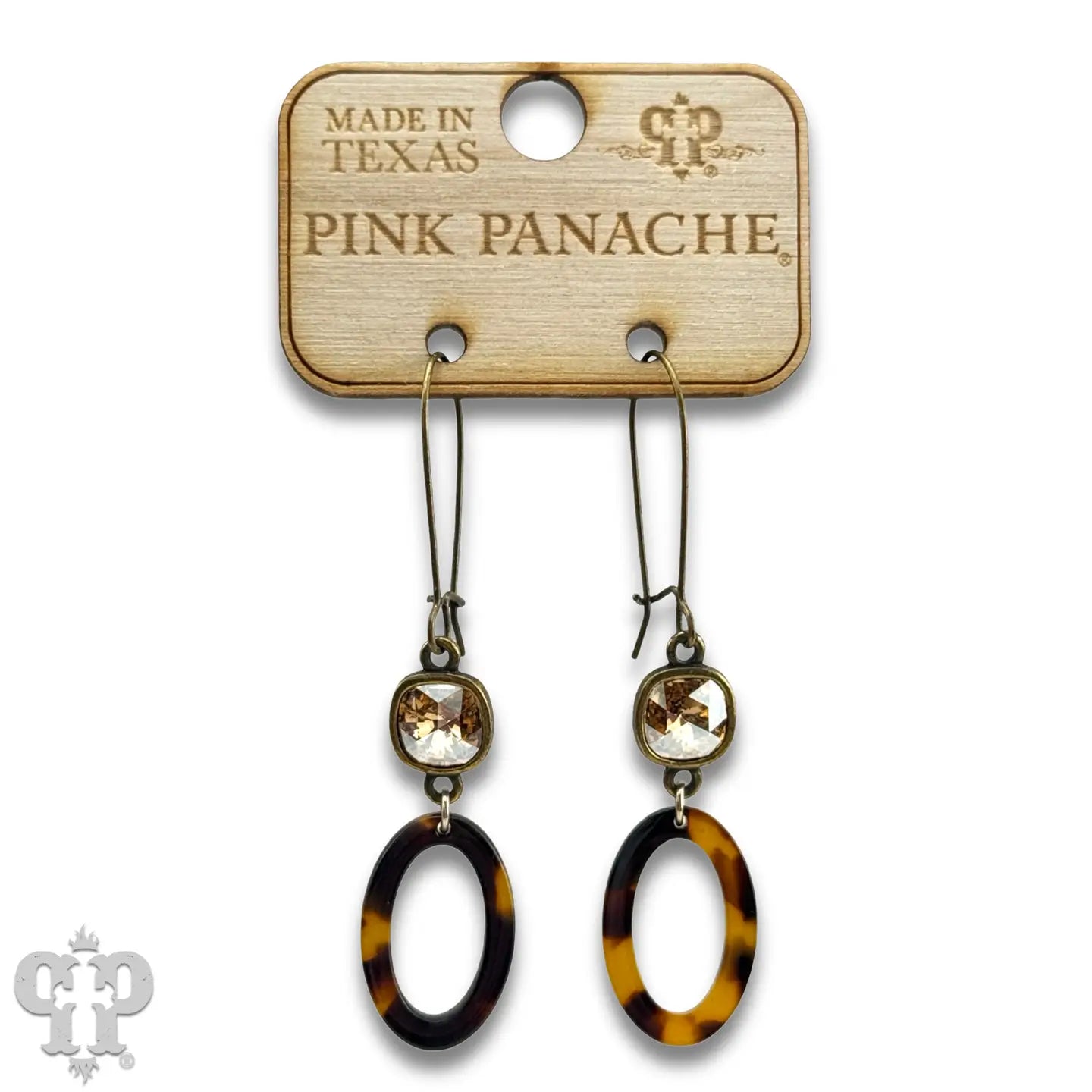 Tortoise Oval Earrings