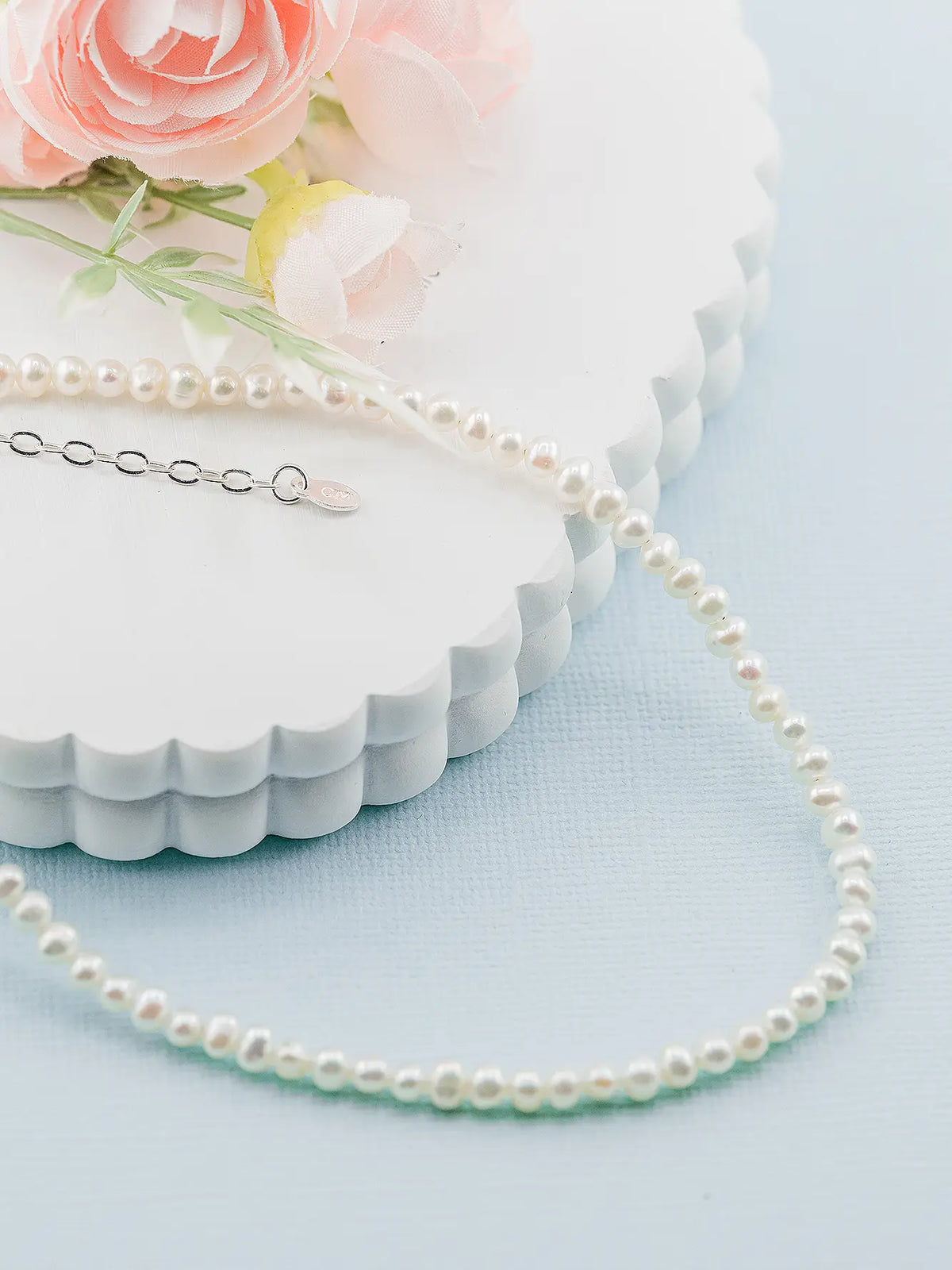 Children's Sterling Silver Strand of Pearls