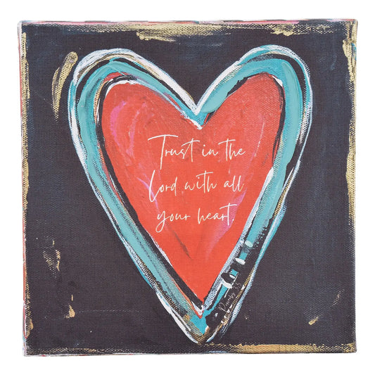 Trust in the Lord Heart Canvas
