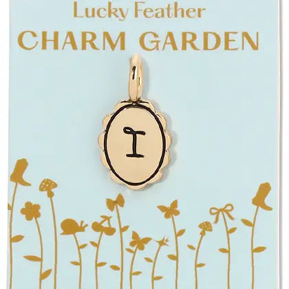 Charm Garden -  Gold Scalloped Initial Charm