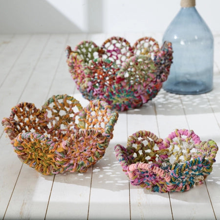 Colorful Jute Flower Baskets